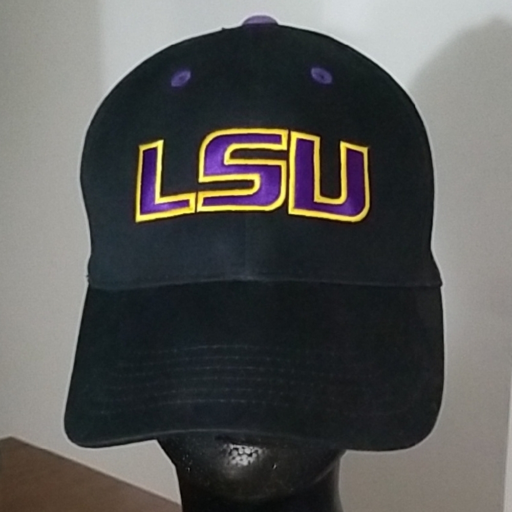 Black LSU Official Licensed Collegiate Cap, Embroidery Logo, Women's Adjustable
